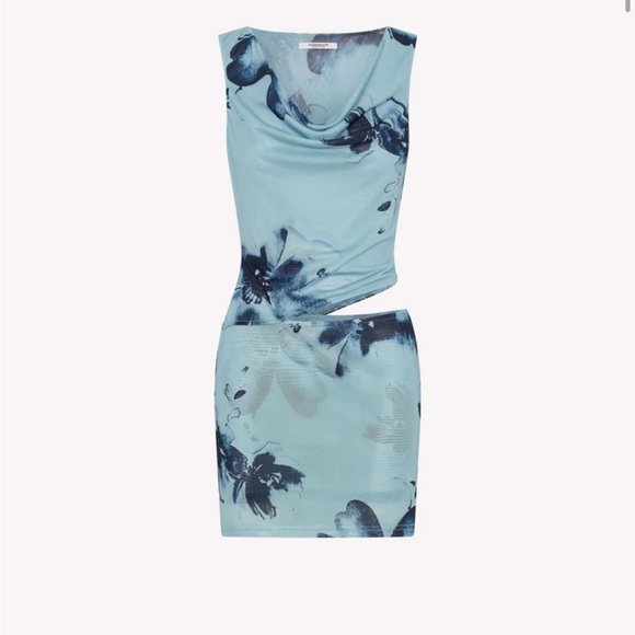 Peppermayo Exclusive - Nicola Mini Dress - Blue Black Floral, NWT size 4 - Picture 3 of 8